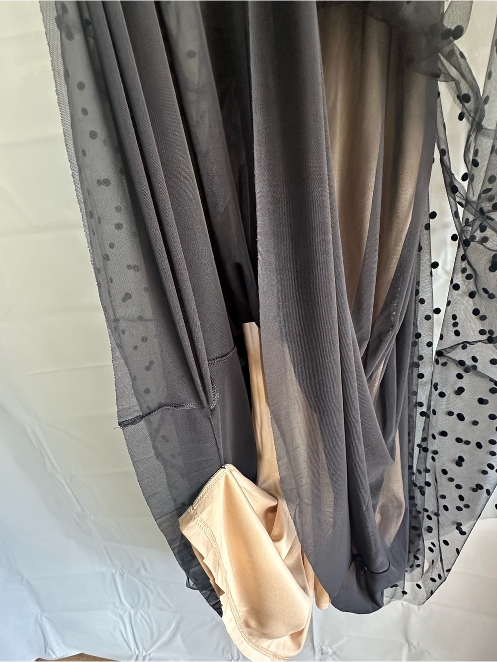 NWT Dream Harbor Midnight Dress XS Black Polka Dot Tulle Corset Midi Dress $89 - Picture 2 of 5